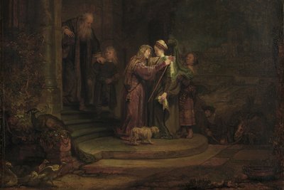 La Visitazione (dettaglio) da Rembrandt van Rijn